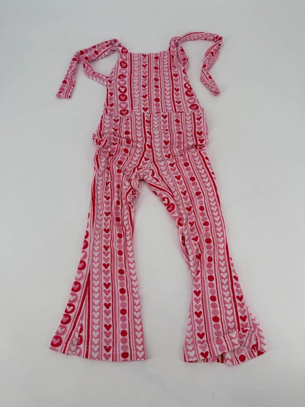 Little Bum Bums Bamboo Heart Flare Overalls Girls 3T